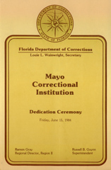 Mayo CI Dedication Ceremony Program